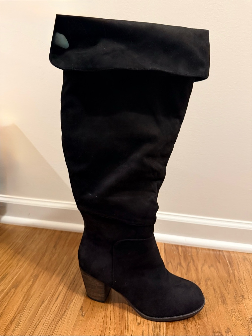 Crown Vintage Faux Suede Wide Calf Boots